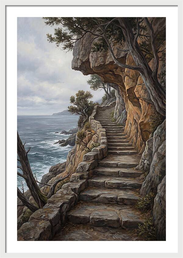 Coastal Pathway Through Cliffs