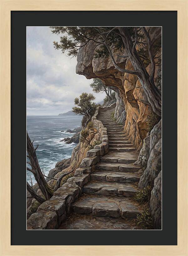 Coastal Pathway Through Cliffs