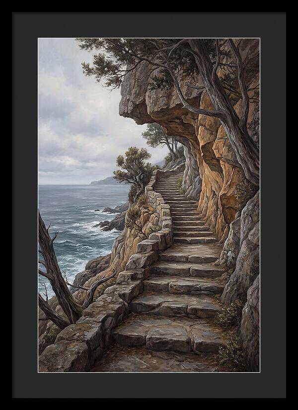 Coastal Pathway Through Cliffs