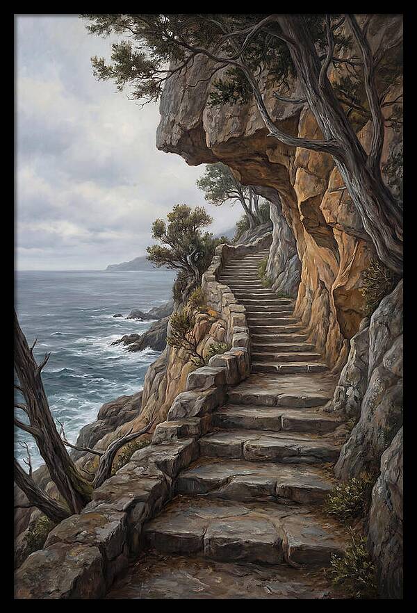 Coastal Pathway Through Cliffs