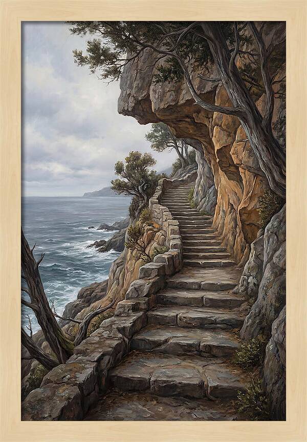 Coastal Pathway Through Cliffs