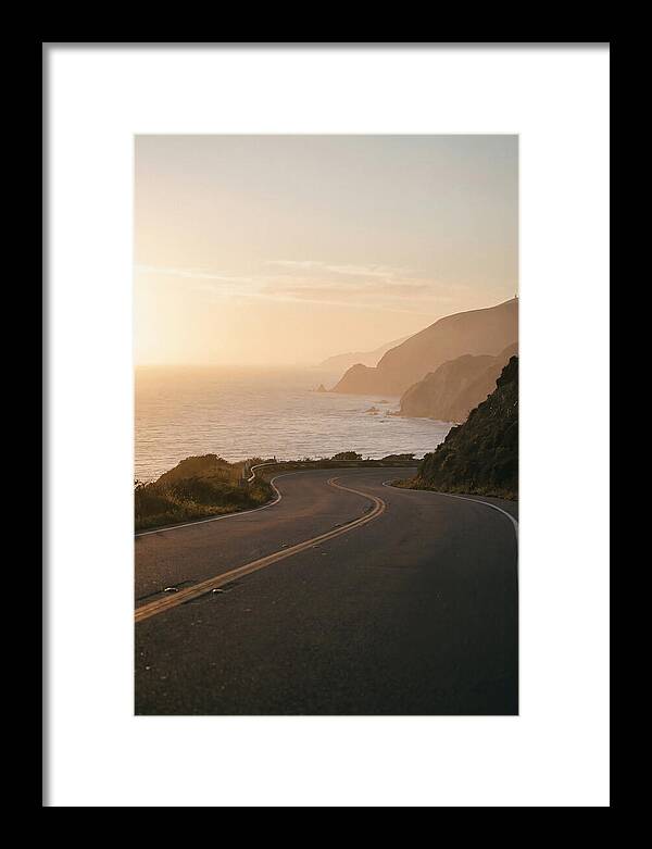 Coastal Road At Sunset