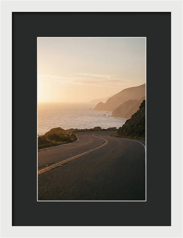 Coastal Road At Sunset