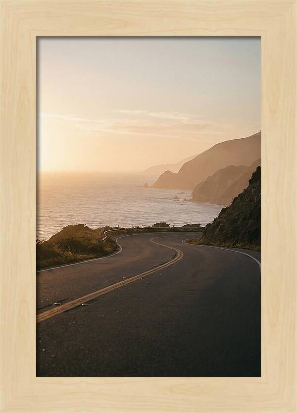 Coastal Road At Sunset