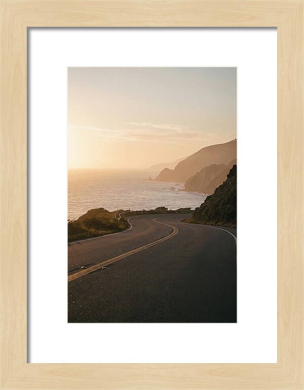 Coastal Road At Sunset
