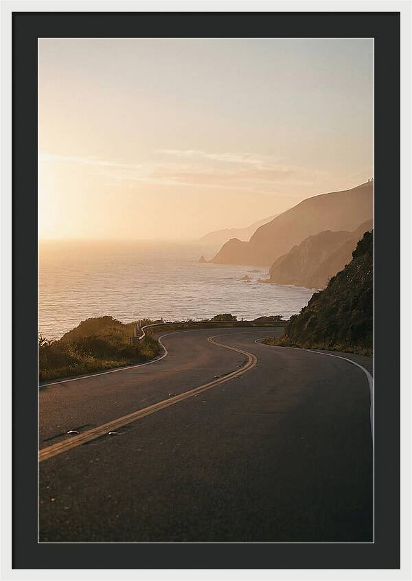 Coastal Road At Sunset