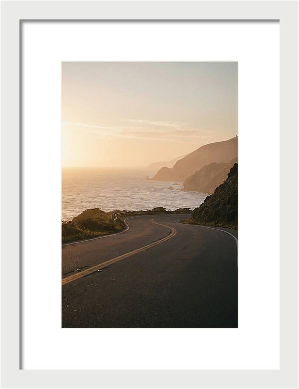 Coastal Road At Sunset