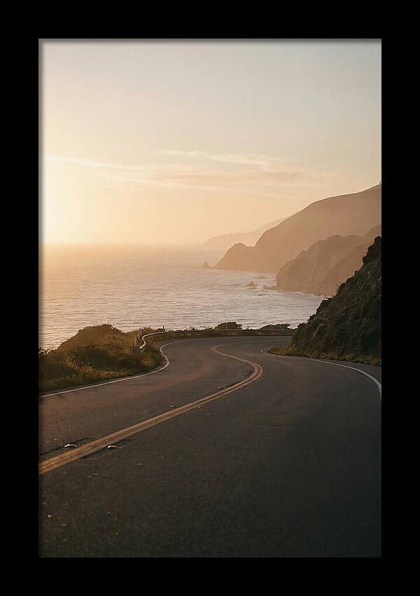 Coastal Road At Sunset