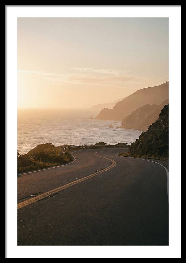 Coastal Road At Sunset