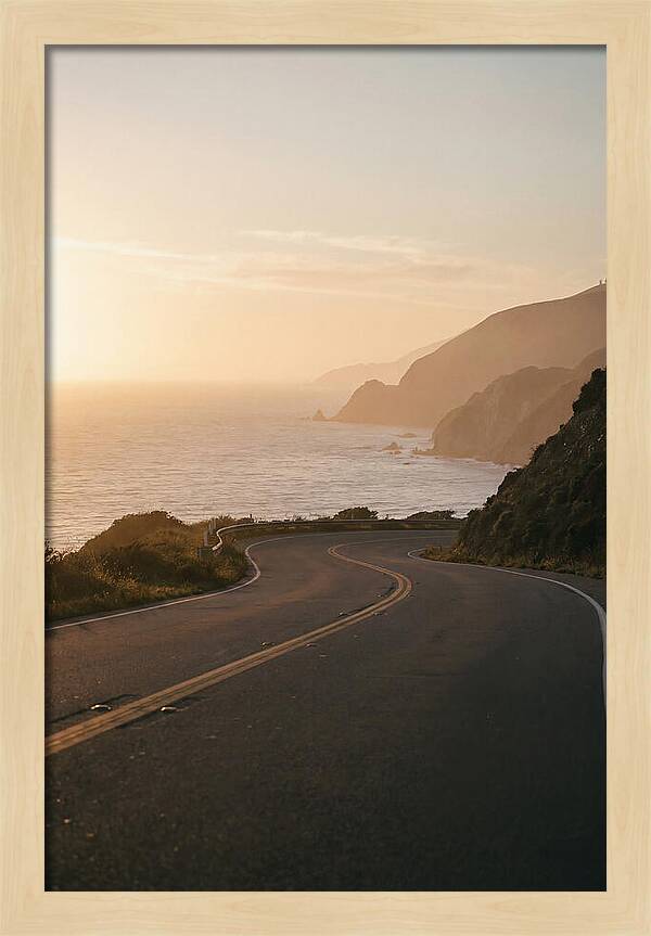 Coastal Road At Sunset
