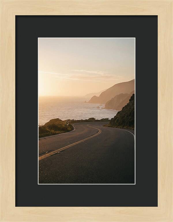 Coastal Road At Sunset