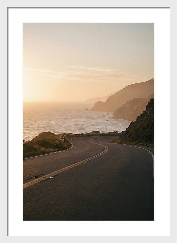 Coastal Road At Sunset