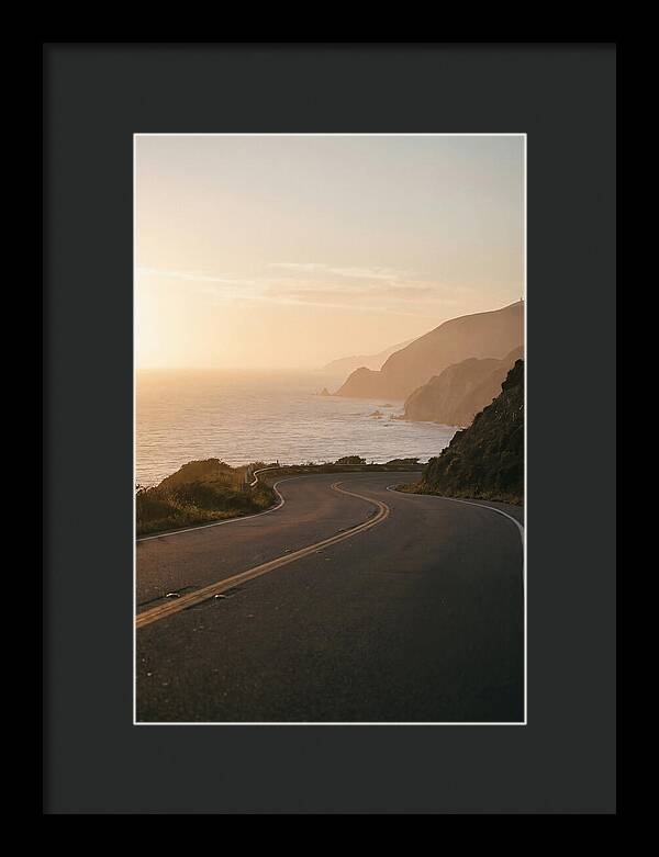 Coastal Road At Sunset