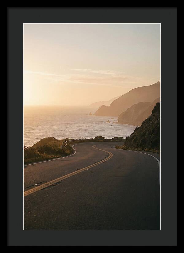 Coastal Road At Sunset