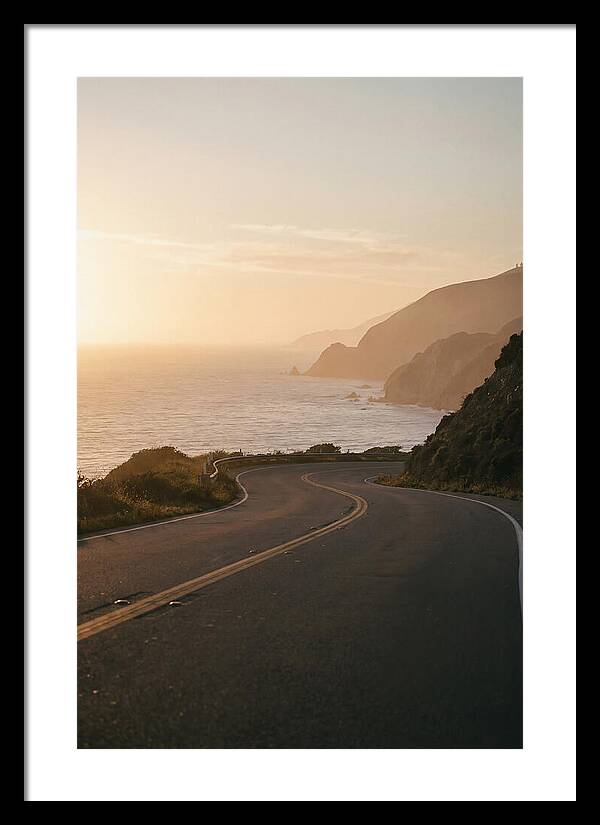 Coastal Road At Sunset