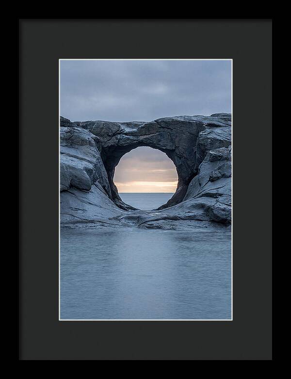 Coastal Rock Arch Framing Sunset