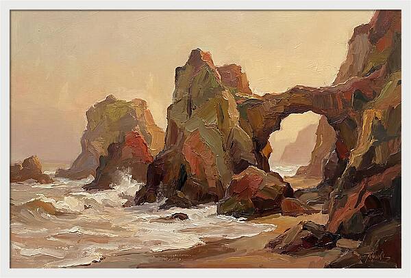 Coastal Rock Formations At Dusk