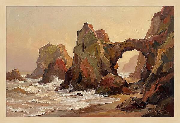 Coastal Rock Formations At Dusk