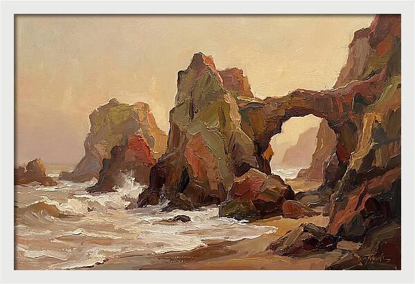 Coastal Rock Formations At Dusk