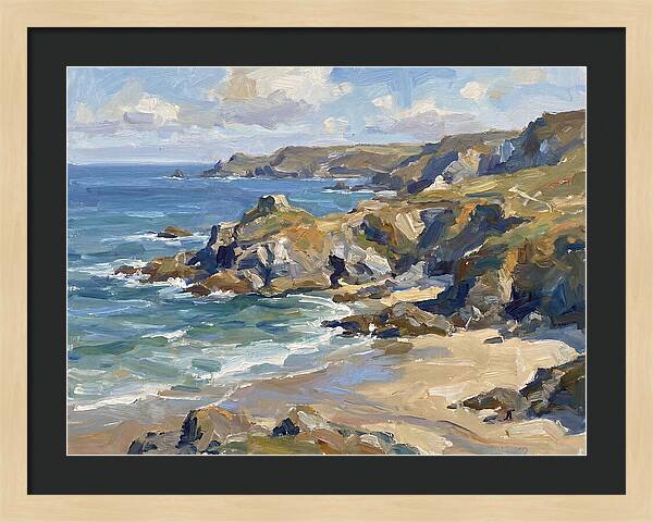 Coastal Serenity In Brushstrokes