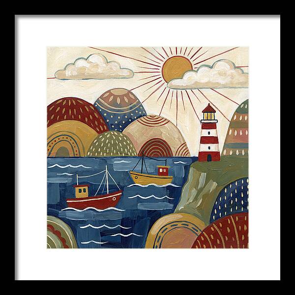 Coastal Serenity In Folk Style