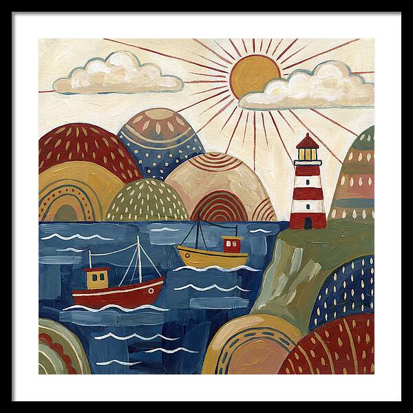 Coastal Serenity In Folk Style