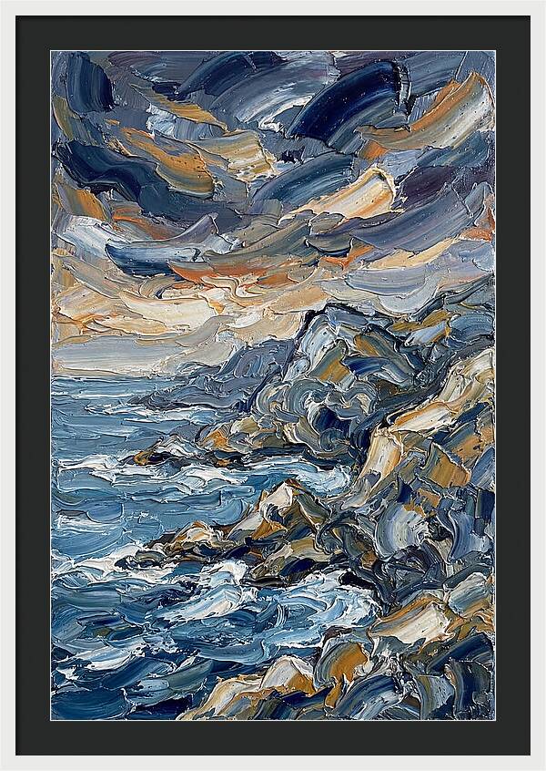 Coastal Serenity In Palette Knife