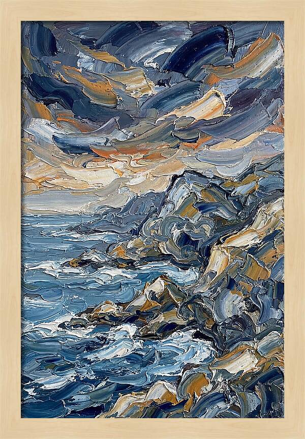 Coastal Serenity In Palette Knife