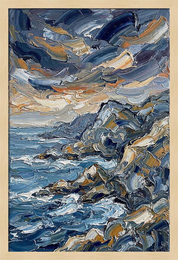 Coastal Serenity In Palette Knife