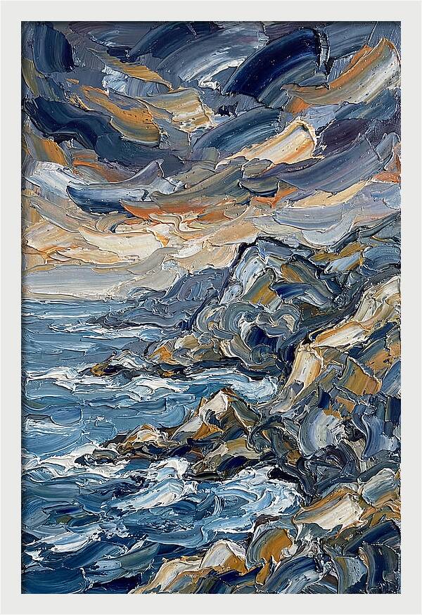 Coastal Serenity In Palette Knife