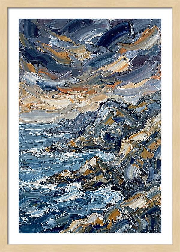 Coastal Serenity In Palette Knife