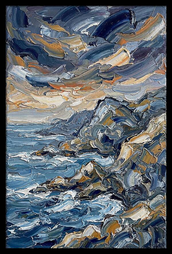 Coastal Serenity In Palette Knife