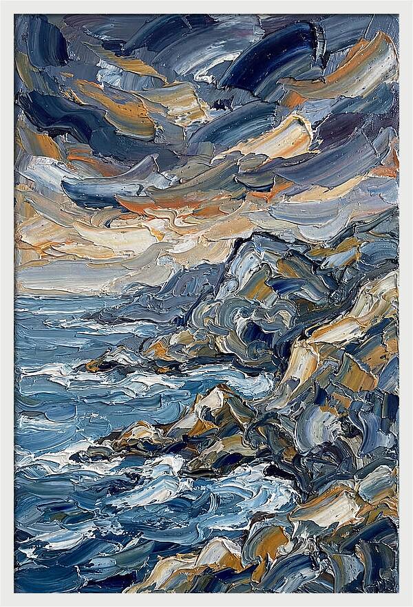 Coastal Serenity In Palette Knife
