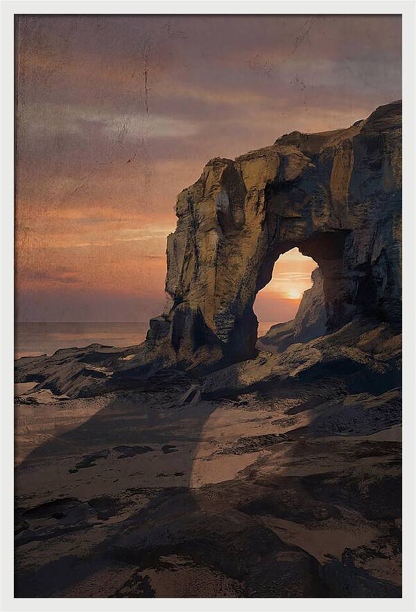 Coastal Stack With Natural Arch