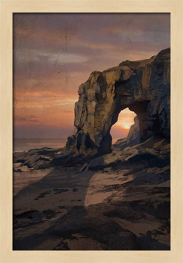 Coastal Stack With Natural Arch