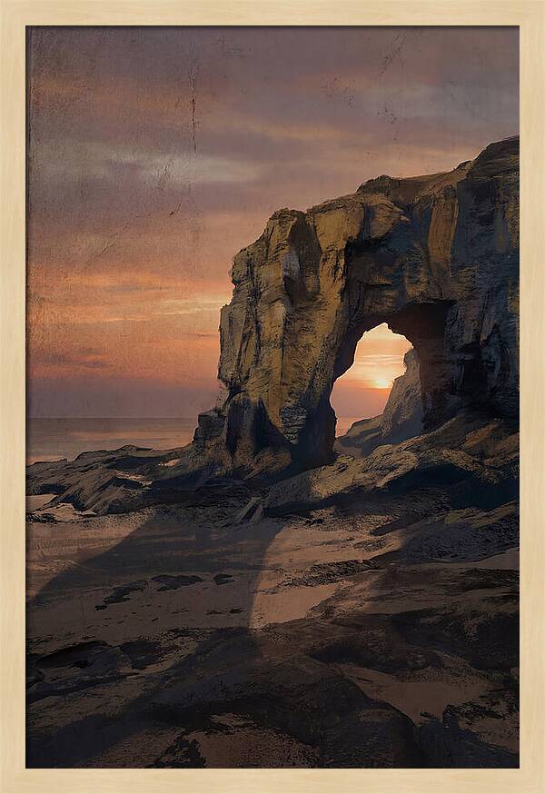 Coastal Stack With Natural Arch