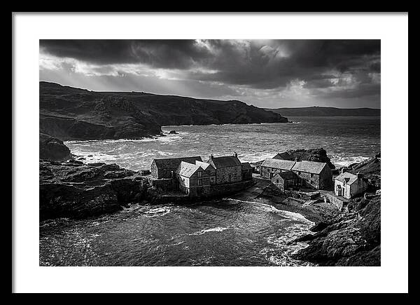 Coastal Village In Monochrome