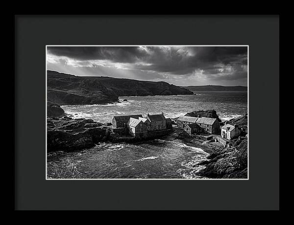 Coastal Village In Monochrome