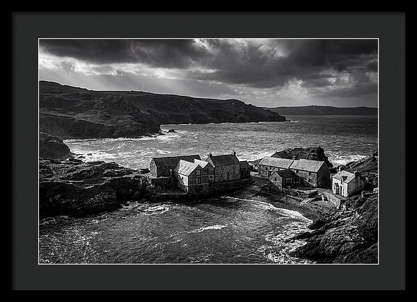 Coastal Village In Monochrome