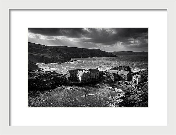 Coastal Village In Monochrome