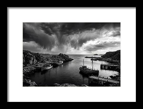 Coastal Vista In Black And White