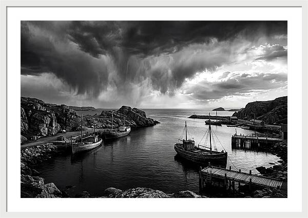 Coastal Vista In Black And White
