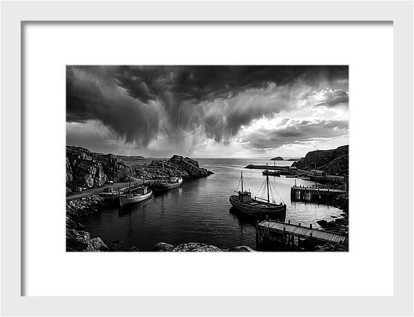 Coastal Vista In Black And White