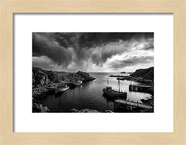 Coastal Vista In Black And White