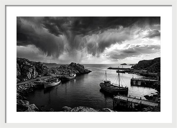 Coastal Vista In Black And White