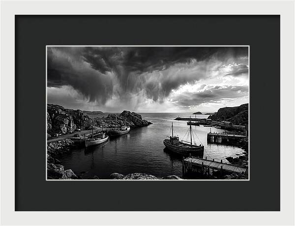 Coastal Vista In Black And White