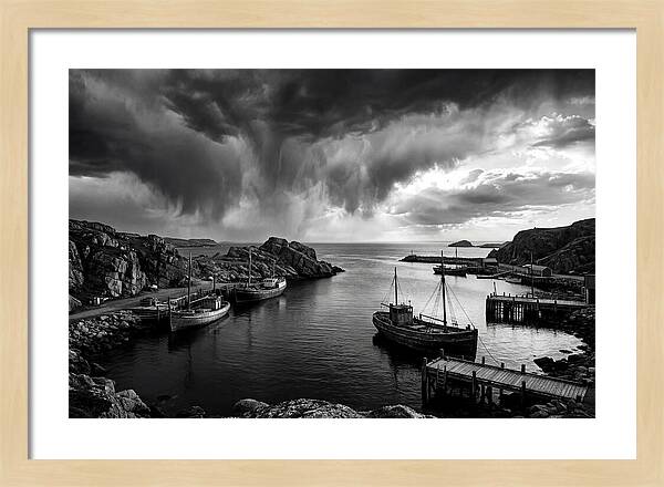 Coastal Vista In Black And White