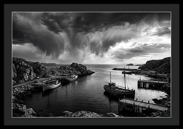 Coastal Vista In Black And White