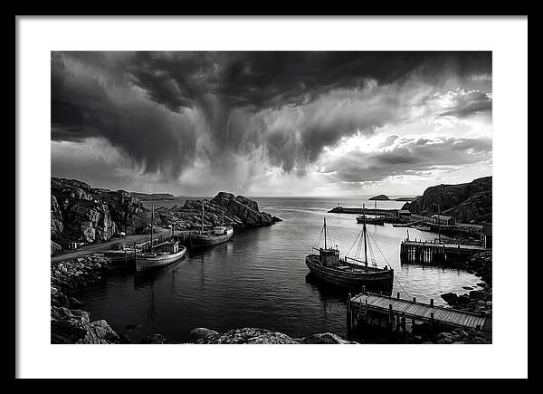 Coastal Vista In Black And White