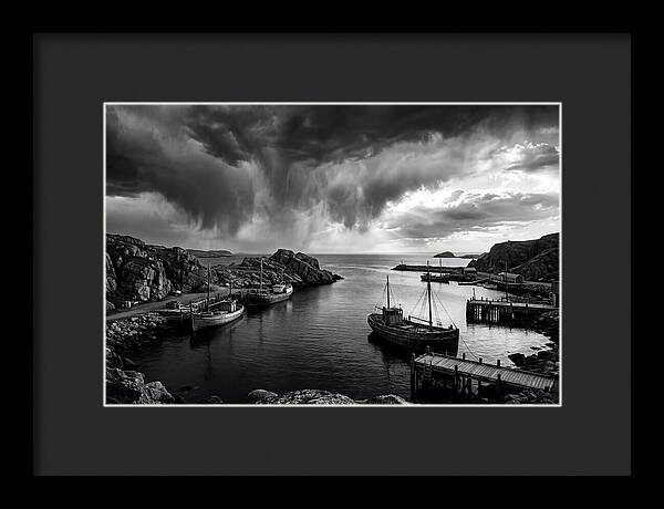 Coastal Vista In Black And White